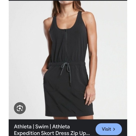 Athleta Dresses & Skirts - NWOT Athleta Sz 8 Expedition Black Lightweight‎ Quick Dry Sleeveless Skort Dress